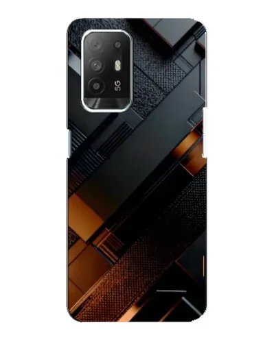 Чехол для OPPO F19 Pro Plus 5G с картинкой «Черные геометрические блоки»