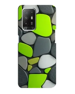 Чехол для OPPO F19 Pro Plus 5G с картинкой «Яркая неоновая галька»