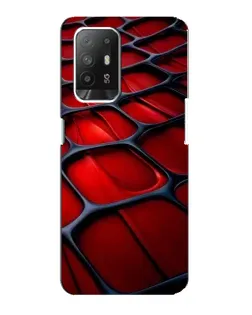 Чехол для OPPO F19 Pro Plus 5G с картинкой «Красная глянцевая сетка»