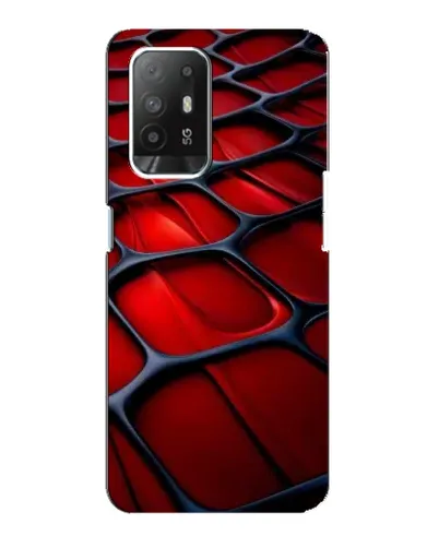 Чехол для OPPO F19 Pro Plus 5G с картинкой «Красная глянцевая сетка»