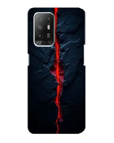 Чехол для OPPO F19 Pro Plus 5G с картинкой «Kрасная лавовая трещина»