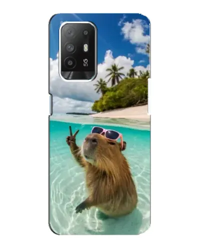 Чехол для OPPO F19 Pro Plus 5G с картинкой «Капибара на море» Чехол для OPPO F19 Pro Plus 5G с картинкой «Капибара на море»