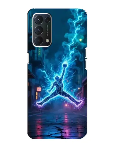 Чехол для OPPO F19 с картинкой «Jordan Gold Jumpman»