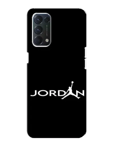 Чехол для OPPO F19 с картинкой «Jordan White Logo»
