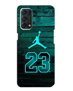 Чехол для OPPO F19 с картинкой «Jordan Cyan 23»
