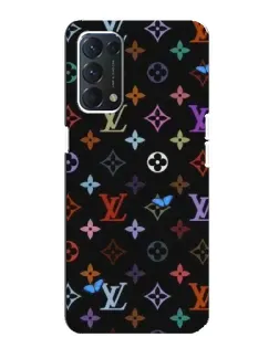 Чехол для OPPO F19 с картинкой «Цветная монограмма LV»