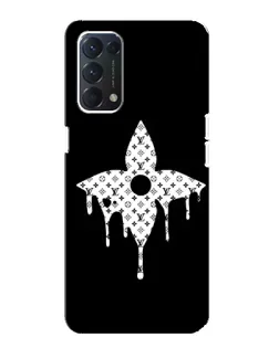 Чехол для OPPO F19 с картинкой «Цветочная монограмма»