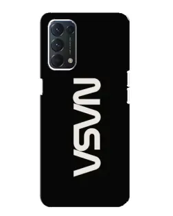 Чехол для OPPO F19 с картинкой «NASA — вертикальный логотип» Чехол для OPPO F19 с картинкой «NASA — вертикальный логотип»