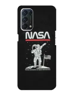 Чехол для OPPO F19 с картинкой «NASA — шагаем по Луне» Чехол для OPPO F19 с картинкой «NASA — шагаем по Луне»