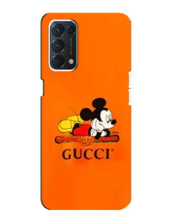 Чехол для OPPO F19 с картинкой «Микки Маус Gucci — оранж» Чехол для OPPO F19 с картинкой «Микки Маус Gucci — оранж»