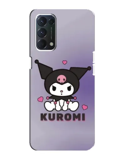 Чехол для OPPO F19 с картинкой «Kuromi — фиолетовый арт»