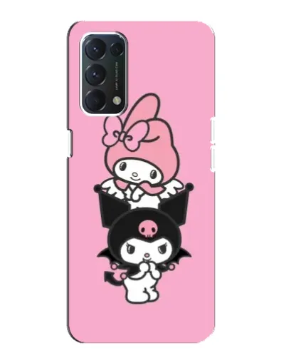 Чехол для OPPO F19 с картинкой «My Melody и Kuromi»