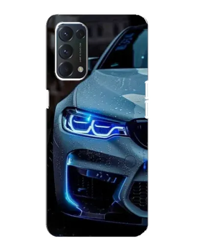 Чехол для OPPO F19 с картинкой «Взгляд BMW с синими фарами» Чехол для OPPO F19 с картинкой «Взгляд BMW с синими фарами»