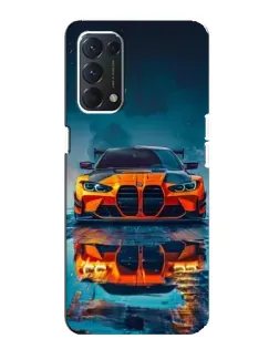 Чехол для OPPO F19 с картинкой «BMW — золотая эмблема»