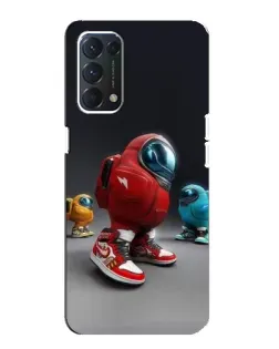 Чехол для OPPO F19 с картинкой «Among Us — 3D стиль»