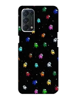 Чехол для OPPO F19 с картинкой «Экипаж Among Us»