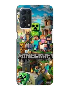 Чехол для OPPO F19 с картинкой «Замок Minecraft»