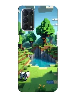 Чехол для OPPO F19 с картинкой «Minecraft летний день»
