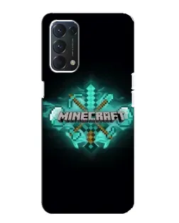 Чехол для OPPO F19 с картинкой «Minecraft Diamond лого»