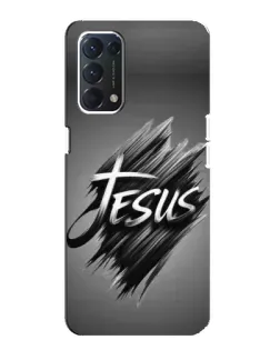 Чехол для OPPO F19 с картинкой «Надпись Jesus Graffiti»