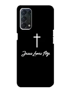 Чехол для OPPO F19 с картинкой «Иисус любит тебя»