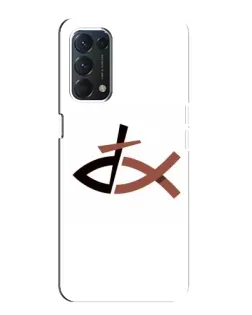 Чехол для OPPO F19 с картинкой «Рыба и крест»