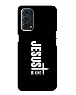 Чехол для OPPO F19 с картинкой «Вертикаль веры Jesus»