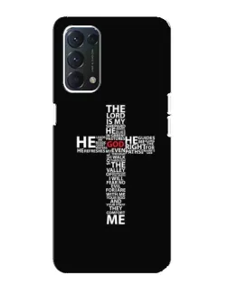 Чехол для OPPO F19 с картинкой «Текстовый крест»