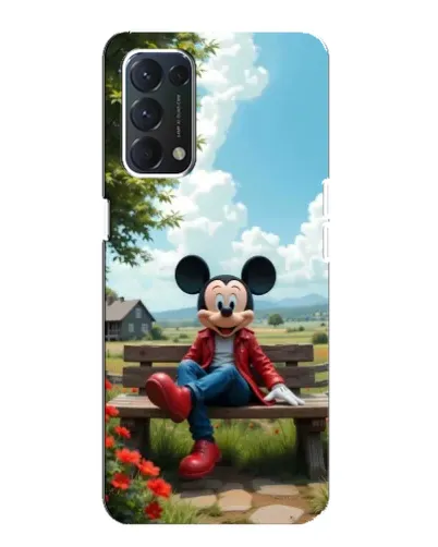 Чехол для OPPO F19 с картинкой «Микки на скамейке» Чехол для OPPO F19 с картинкой «Микки на скамейке»