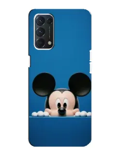 Чехол для OPPO F19 с картинкой «Микки выглядывает»