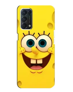 Чехол для OPPO F19 с картинкой «Губка Боб улыбка»