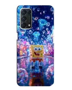 Чехол для OPPO F19 с картинкой «Неоновый океан»