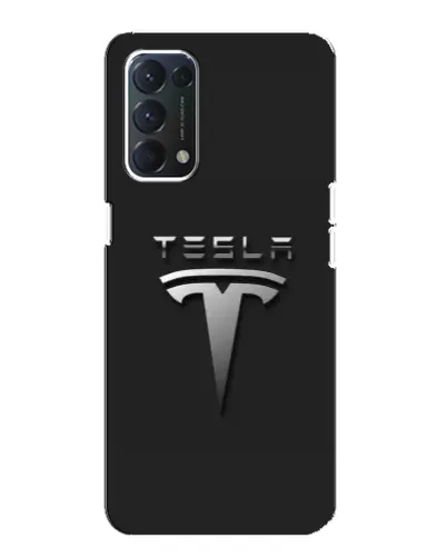 Чехол для OPPO F19 с картинкой «Стальной логотип Tesla» Чехол для OPPO F19 с картинкой «Стальной логотип Tesla»