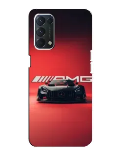 Чехол для OPPO F19 с картинкой «Mercedes AMG — красная линия»