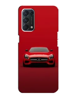 Чехол для OPPO F19 с картинкой «Красный Mercedes AMG»