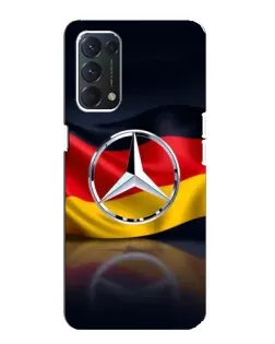 Чехол для OPPO F19 с картинкой «Mercedes — флаг Германии»
