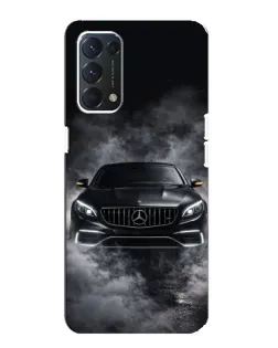 Чехол для OPPO F19 с картинкой «Mercedes в дыму»