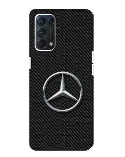 Чехол для OPPO F19 с картинкой «Карбоновый Mercedes стиль»