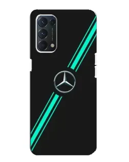 Чехол для OPPO F19 с картинкой «Спортивные линии Mercedes»