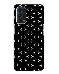Чехол для OPPO F19 с картинкой «Mercedes паттерн звезд»