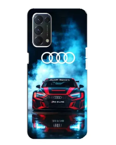 Чехол для OPPO F19 с картинкой «Audi Sport — неон»