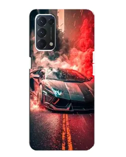 Чехол для OPPO F19 с картинкой «Lamborghini красный дым» Чехол для OPPO F19 с картинкой «Lamborghini красный дым»