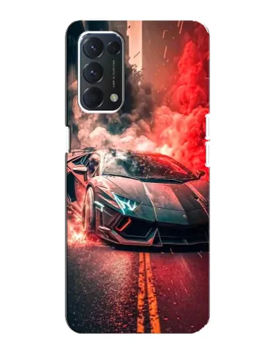 Чехол для OPPO F19 с картинкой «Lamborghini красный дым» Чехол для OPPO F19 с картинкой «Lamborghini красный дым»