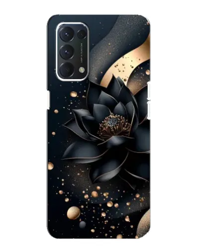Чехол для OPPO F19 с картинкой «Черный лотос»