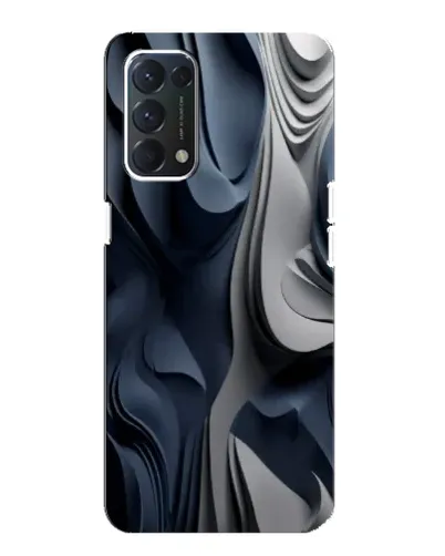 Чехол для OPPO F19 с картинкой «Объемные синие складки» Чехол для OPPO F19 с картинкой «Объемные синие складки»