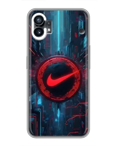 Чехол для OPPO F31 с картинкой «Техногенный стиль Nike»