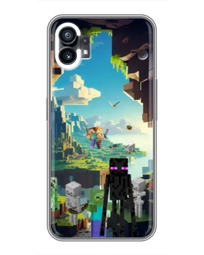 Чехол для OPPO F31 с картинкой «Эндермен в лесу»