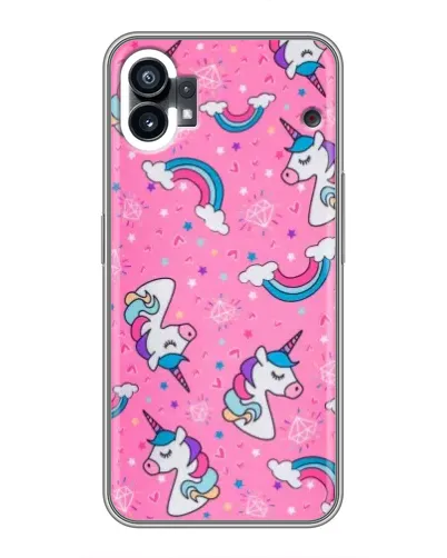 Чехол для OPPO F31 с картинкой «Unicorn паттерн розовый»