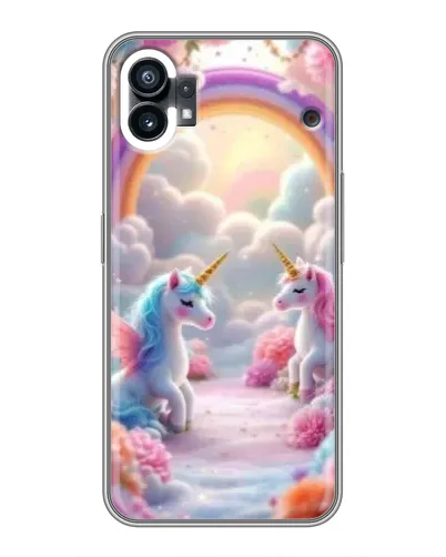 Чехол для OPPO F31 с картинкой «Радуга и единороги»