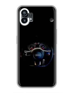 Чехол для OPPO F31 с картинкой «Салон Audi — руль»